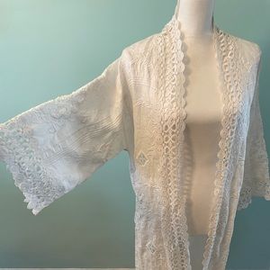 Polo Ralph Lauren white eyelet kimono